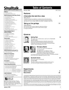 Table of Contents January 1996 Vol 5 No 4  Editors
