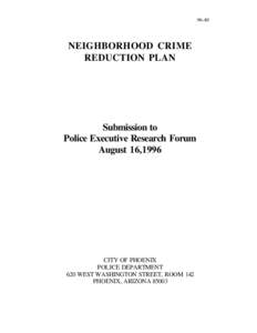 [removed]NEIGHBORHOOD CRIME REDUCTION PLAN  Submission to