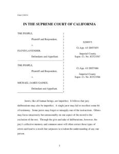 Filed[removed]IN THE SUPREME COURT OF CALIFORNIA THE PEOPLE,  )