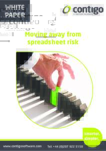 WHITE PAPER Moving away from spreadsheet risk  smarter.
