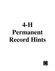 Microsoft Word - permanent record hints.doc