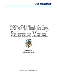 OSS ASN.1 Tools for Java Reference Manual