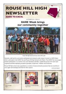 ROUSE HILL HIGH NEWSLETTER DARE TO EXCEL NOVEMBERISSUE 21