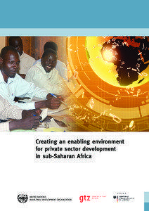 Creating an enabling environment for private sector development in sub-Saharan Africa