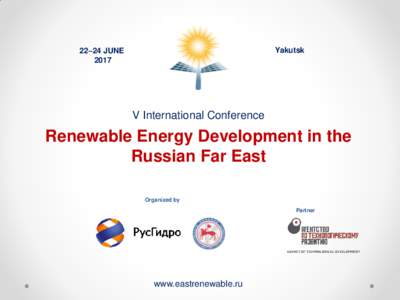 Yakutsk  22–24 JUNEV International Conference