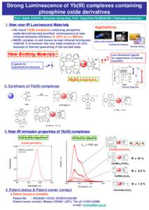 Microsoft PowerPoint - Strong Luminescence of Yb(III) complexes containing phosphine oxide derivatives.ppt