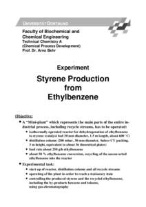 Chemistry / Commodity chemicals / Monomers / Petrochemicals / Alkenes / GABAA receptor positive allosteric modulators / Styrene / Ethylbenzene / Dehydrogenation / Benzene / Distillation / Polystyrene