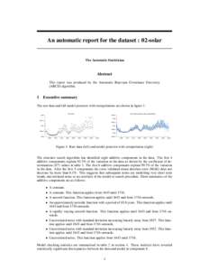 An automatic report for the dataset : 02-solar  The Automatic Statistician Abstract This report was produced by the Automatic Bayesian Covariance Discovery