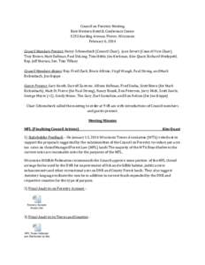 Council on Forestry Meeting Minutes (February 6, 2014)