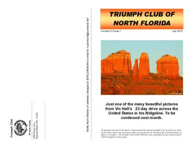 Notify Norm Reimer of address changes ator email to “”  1409 Forest Ave. Neptune Beach, FlaTRIUMPH CLUB OF