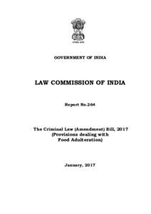 GOVERNMENT OF INDIA  LAW COMMISSION OF INDIA Report No.264