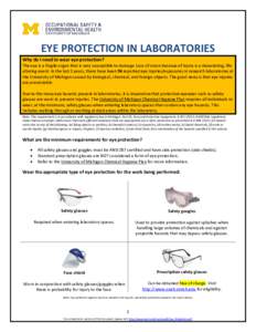 Protective gear / Occupational safety and health / Headgear / Corrective lenses / Eyewear / Goggles / Personal protective equipment / Eye protection / Laboratory safety / Glasses / Laboratory / Photokeratitis