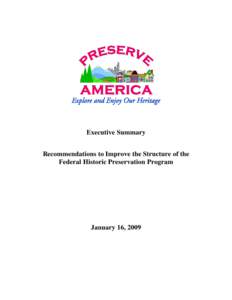 Section 1: Executive Leadership of the Advisory Council on Historic Preservation
