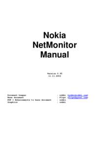 Nokia NetMonitor Manual Version[removed]