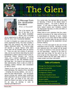 pppppppppppppppp  The Glen The Newsletter of the Calgary Highlanders Regimental Association