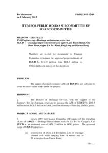For discussion on 8 February 2012 PWSC[removed]ITEM FOR PUBLIC WORKS SUBCOMMITTEE OF