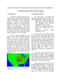 VERIFICATION OF MULTI-SENSOR, MULTI-RADAR HAIL DIAGNOSIS TECHNIQUES