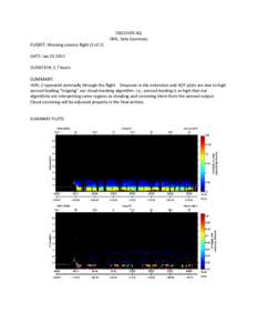 DISCOVER-AQ HSRL Data Summary FLIGHT: Morning science flight (1 of 2) DATE: JanDURATION: 3.7 hours