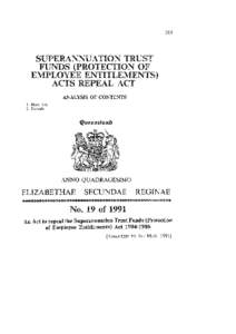 269  SUPERANNUATION TRUST FUNDS (PROTECTION OF EMPLOYEE ENTIT LEMENTS) ACTS REPEAL ACT
