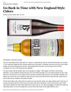 Go Back in Time with New England Style Ciders | Serious Eats: Drinks SERIOUS EATS: DRINKS