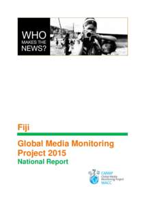 Fiji Global Media Monitoring Project 2015 National Report  Acknowledgements