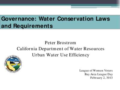 Water / Natural environment / California / Waste reduction / Water conservation / East Bay Municipal Utility District / Tap water / Drought / Water in California / Drinking water supply and sanitation in the United States