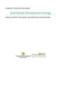 WORKING STRATEGY DOCUMENT  Seed System Development Strategy VISION, SYSTEMIC CHALLENGES, AND PRIORITIZED INTERVENTIONS  Table of Contents