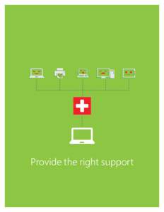 Provide the right support  1 Provide the right support