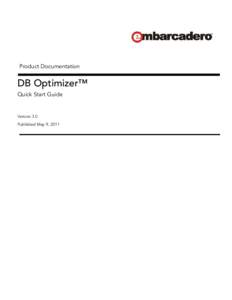 DB Optimizer 3.0 Quick Start Guide