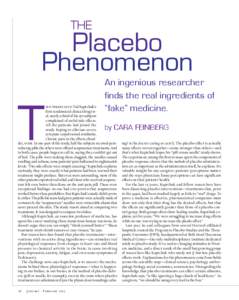 The  Placebo Phenomenon  T