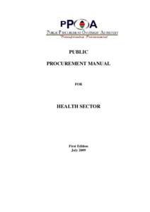 Microsoft Word - Procurement Manual Health Post Workshops 090630signed.doc