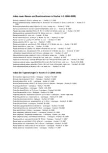 Index neuer Namen und Kombinationen in Kochia 1––2008) Bromus ×robustus H. SCHOLZ, nothosp. nov. – Kochia 3: Bromus hordeaceus subsp. mediterraneus (H. SCHOLZ & F. M. VÁZQUEZ) H. SCHOLZ, comb. nov