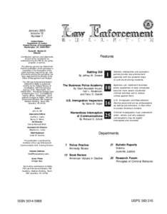 January 2003 Volume 72 Number 1 United States Department of Justice Federal Bureau of Investigation