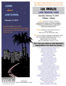 WCC LA Law Fair Flier 2014