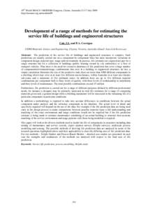 Development of a range methods for estimating the service life of buildings and engineered structures