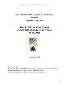 IBFAN – International Baby Food Action Network  THE COMMITTEE ON THE RIGHTS OF THE CHILD Session 58 September-October 2011