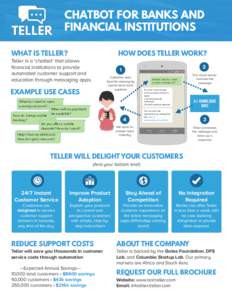 CHATBOT FOR BANKS AND FINANCIAL INSTITUTIONS WHAT IS TELLER? HOW DOES TELLER WORK?