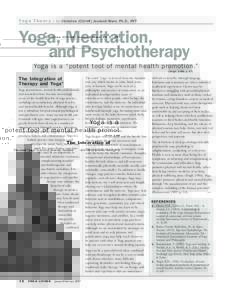 Spirituality / Mindbody interventions / Yoga / Religion / Meditation / Spiritual practice / Mindfulness / Asana / Hatha yoga / Research on meditation / Integral yoga / Kriy