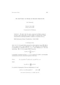 243  Documenta Math. On the Parity of Ranks of Selmer Groups III ´r
