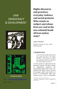 LAW DEMOCRACY & DEVELOPMENT Rights discourse and practices,