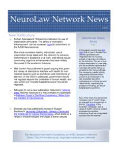NeuroLaw Network NewsNew Publications 