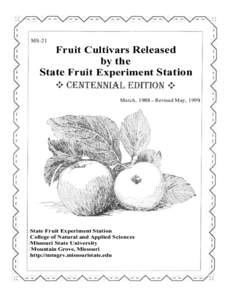 MS-21  Fruit Cultivars Released by the State Fruit Experiment Station March, Revised May, 1999