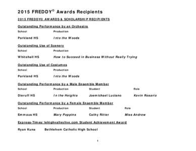 Microsoft WordFreddy Award Recipients Press _2_.doc