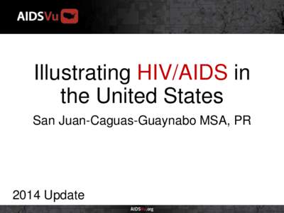 Illustrating HIV/AIDS in the United States San Juan-Caguas-Guaynabo MSA, PR 2014 Update