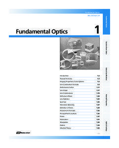 Fundamental Optics - CVI Melles Griot 2009 Technical Guide, Vol 2, Issue 1