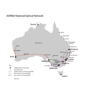AARNet National Optical Network Darwin Cairns Townsville Mackay