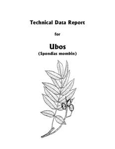 Technical Data Report for Ubos (Spondias mombin)