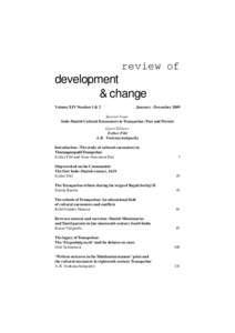 review of  development & change Volume XIV Number 1 & 2