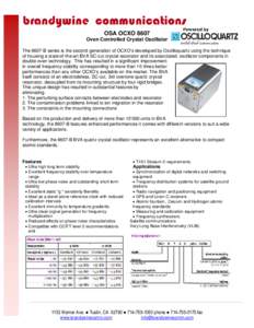 Microsoft Word - OSA-8607 Oven Controlled Crystal Oscillator.doc