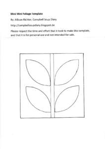 Mini Mini Foliage Template By: Allison Richter, Campbell Soup Diary http://campbellsoupdiary.blogspot.de  to make this template,